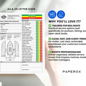 Pre-inspection Boat Detailing Checklist Form - Editable Marine ...