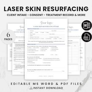 Fractional CO2 Laser Informed Consent PDF - Skin Resurfacing Consent Form, Skin Rejuvenation Informed Consent, CO2 laser Consent Form