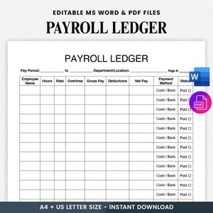 Payroll Tracker, Employee Payroll, Payroll Management, Payroll Register, Payroll Summary, Weekly Payroll, Payroll Report, Printable Payroll