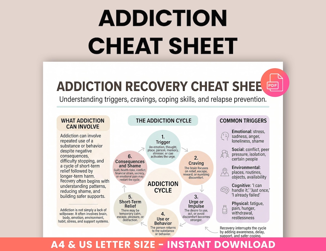 Complementary Addiction Number Line Worksheet.pdf Addiction Cheat Sheet, Recovery Coping Skills Worksheet, Relapse ...