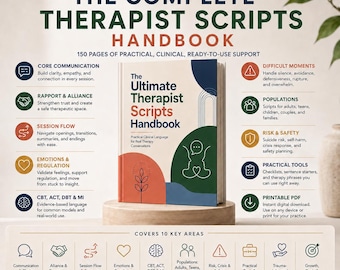 Therapist Scripts Handbook, Evidence-Based Therapy Scripts for Mental Health Professionals New Therapist Resources Printable Therapy Tools