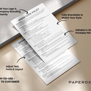 Dress Code Policy Template - Workplace Employee Appearance Standards ...
