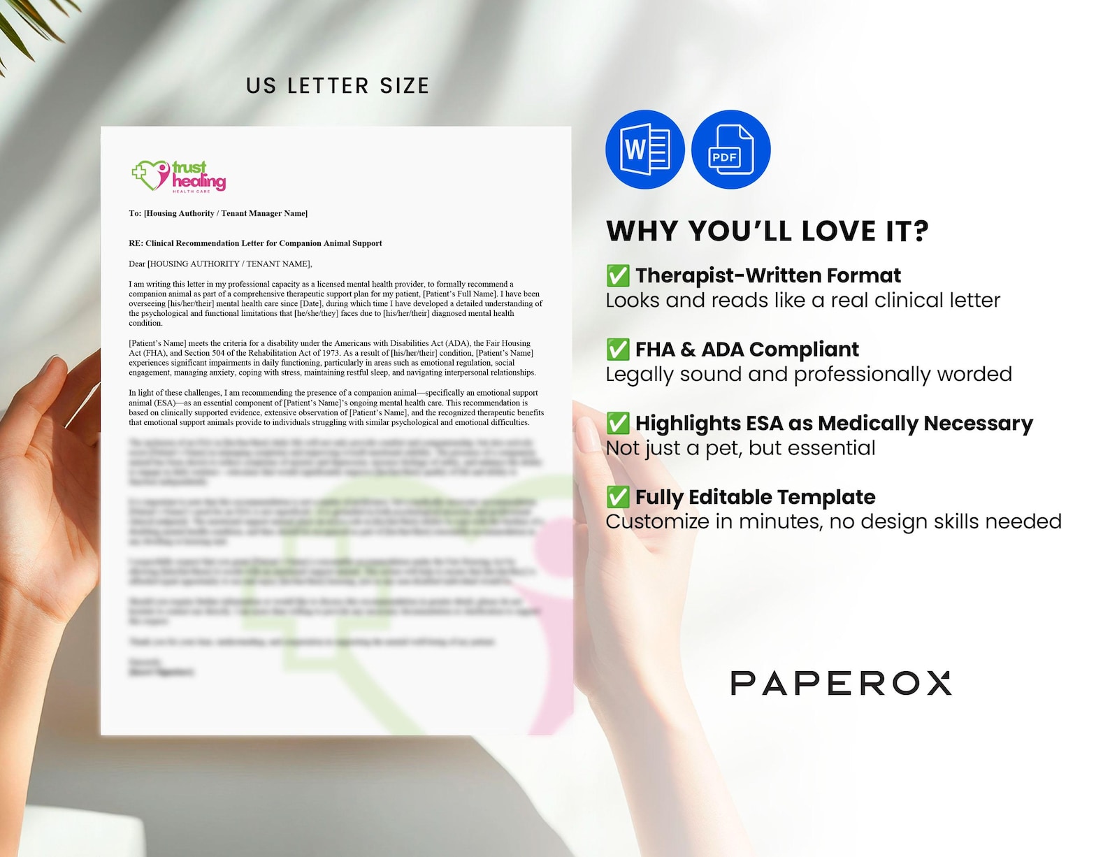 Editable ESA Letter for Housing PDF | Emotional Support Animal ...