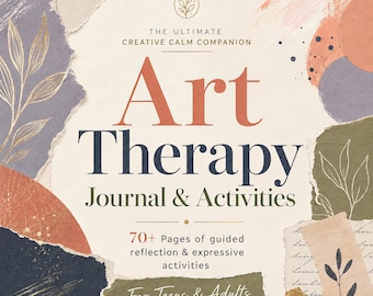 Art Therapy Journal & Activities for Teens Adults, Art Therapy Worksheets, Therapy Resources, Mental Health Tools, Creative Healing Workbook