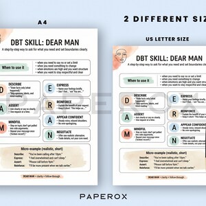Personal Boundaries Worksheets, Healthy Boundary Setting Workbook, DBT Dear Man & Give Fast, People Pleasing Help, Therapist Resource image 7