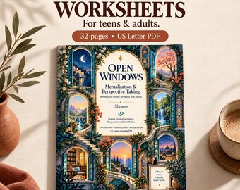Mentalization Worksheets for Teens and Adults, Perspective Taking Toolkit, 32-Page PDF