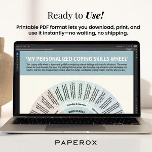 Personalized Coping Skills Wheel Printable PDF, Self-care & Emotional ...