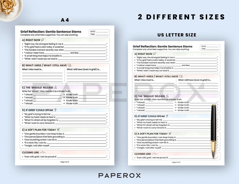 Gruelling Worksheet.pdf Coping With Grief & Loss Worksheet Printable - Grief Counseling Tool ...