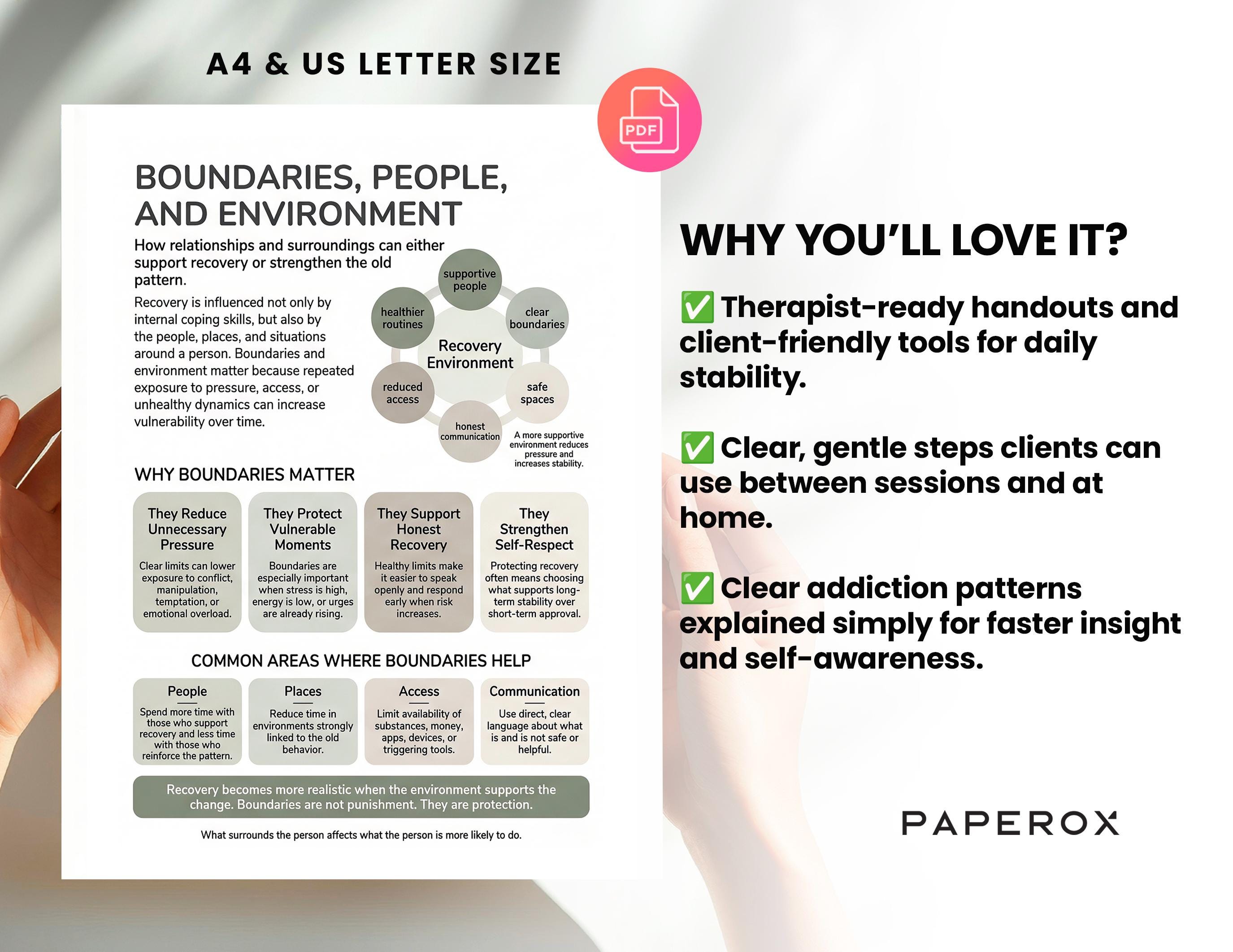 Addiction Recovery Worksheets, CBT Substance Use Workbook, Relapse ...