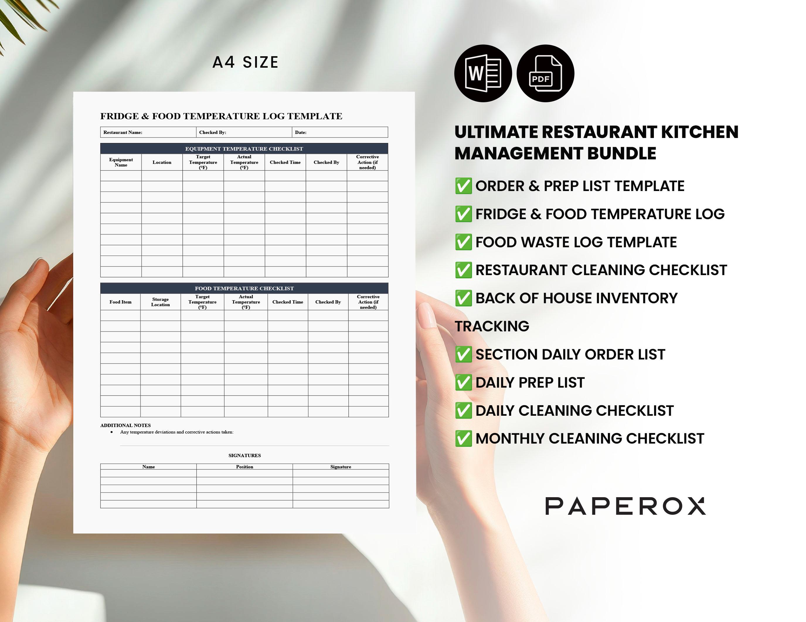 restaurant inventory template: a guide for kitchen... Restaurant Kitchen Management Templates, Food Order Sheet, Inventory ...