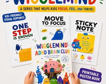 Children ADHD Worksheets, Kids Adhd Workbook, Executive Function & Emotional Regulation Posters,Focus Tools,SEL,Classroom Poster, Therapy