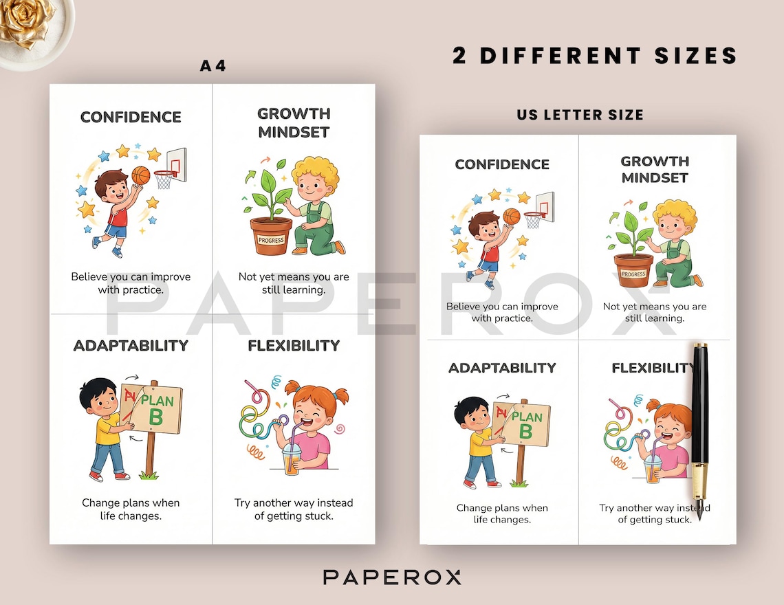 Values Support Character 72 Character Traits & Core Values Cards for Kids, SEL Flashcards ...