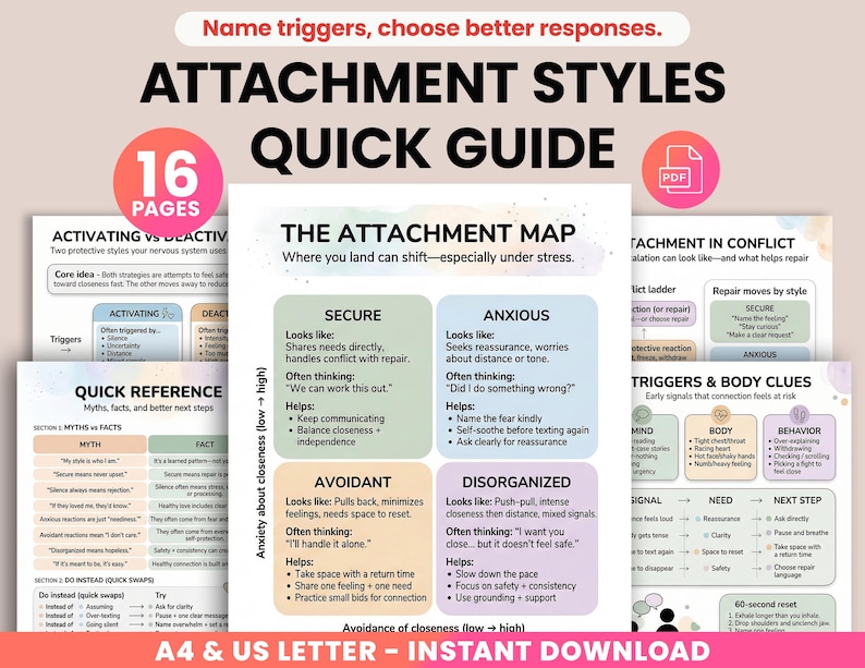 Secure Attachment Style Worksheet.pdf Attachment Styles Handouts & Worksheets - Relationship Patterns Therapy ...