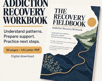 Addiction Recovery Workbook, Relapse Prevention Worksheets, Craving Coping Skills, Substance Use Recovery Journal, Counseling Printable