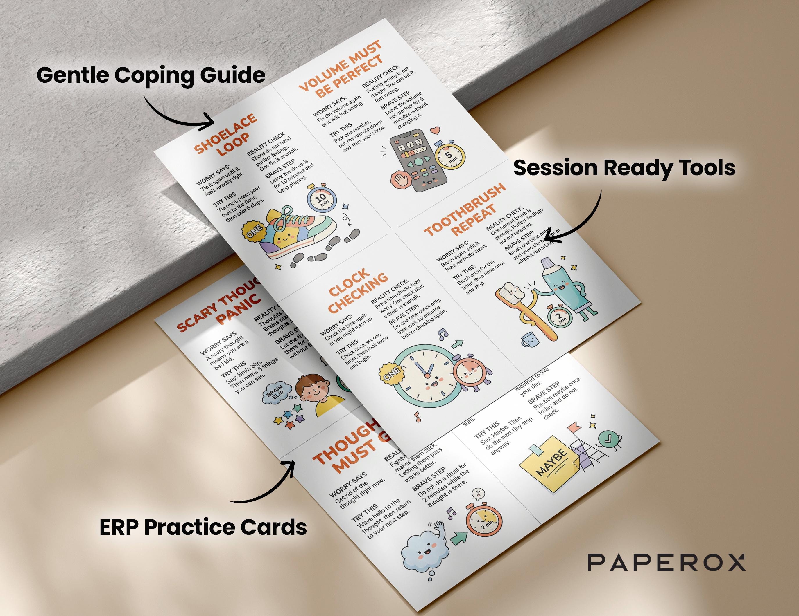 OCD Coping Cards for Kids - Obsessive Compulsive Disorder Therapy ...