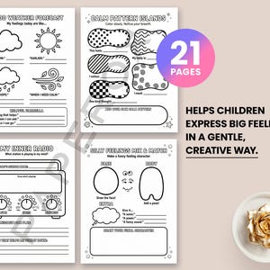 Art Therapy Worksheets for Kids - Children Feelings & Emotions, SEL ...