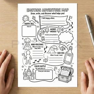 Art Therapy Worksheets for Kids - Children Feelings & Emotions, SEL ...