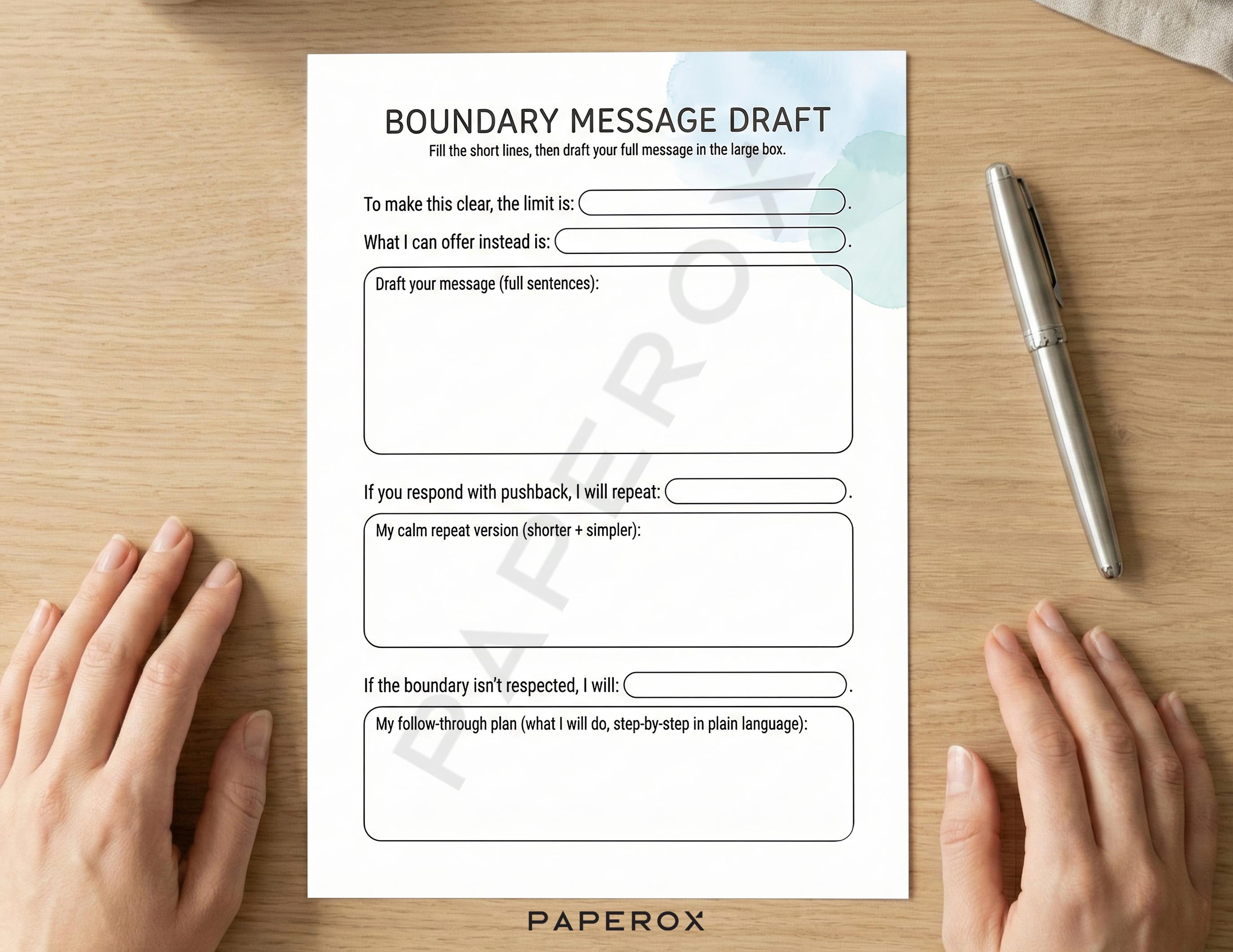 Personal Boundaries Worksheets, Healthy Boundary Setting Workbook, DBT ...