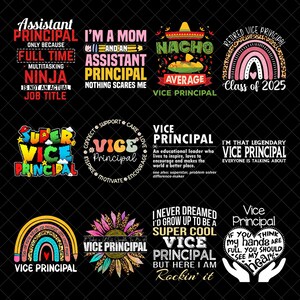 Vice Principal PNG Bundle, Assistant principal, Back to School, School Principal,Teacher Appreciation,Teacher Png, Art life Png