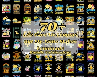 70+ La vita mi ha dato limoni, ma il mio Gesù fa la limonata PNG, design divertente con citazione cristiana, file di sublimazione umoristico sulla fede, PNG religioso di tendenza
