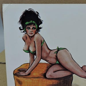 Postal antigua vintage sexy de los Países Bajos