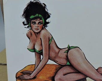 Old vintage postcard sexy from the Netherlands