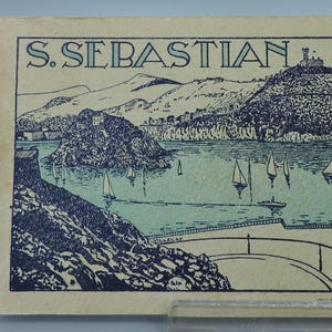 Livret vintage ancien avec 20 cartes postales inutilisées de Saint-Sébastien/Donostia - Années 1920