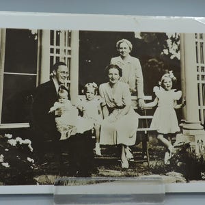 Lot de 4 cartes postales anciennes Famille royale néerlandaise au Canada 1943 – photographies noir et blanc - non utilisées