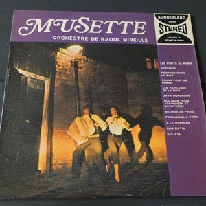 Vintage vinyl LP-skiva Orchester De Raoul Mireille – Musette – Sunderland