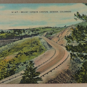 Carte postale ancienne de Mount Vernon Canyon, Denver, Colorado - d'occasion