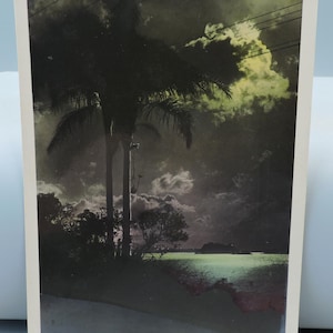 Cartão postal vintage antigo colorido à mão do Brasil – sem uso