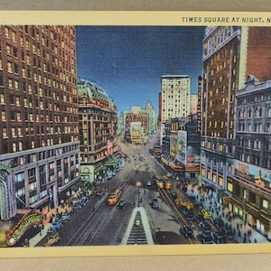 Set di 5 vecchie cartoline d'epoca da New York - inutilizzate - anni '30