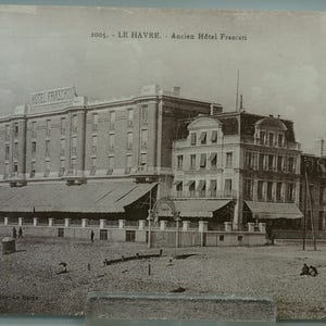 Conjunto de 7 cartões postais antigos de Le Havre, França – década de 1910 – nunca usados – fotografia em preto e branco