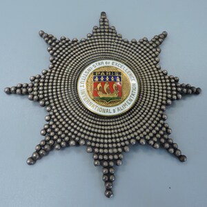 Vintage gastronomic badge of honour ‘Star of Excellence’ Paris, France 1953