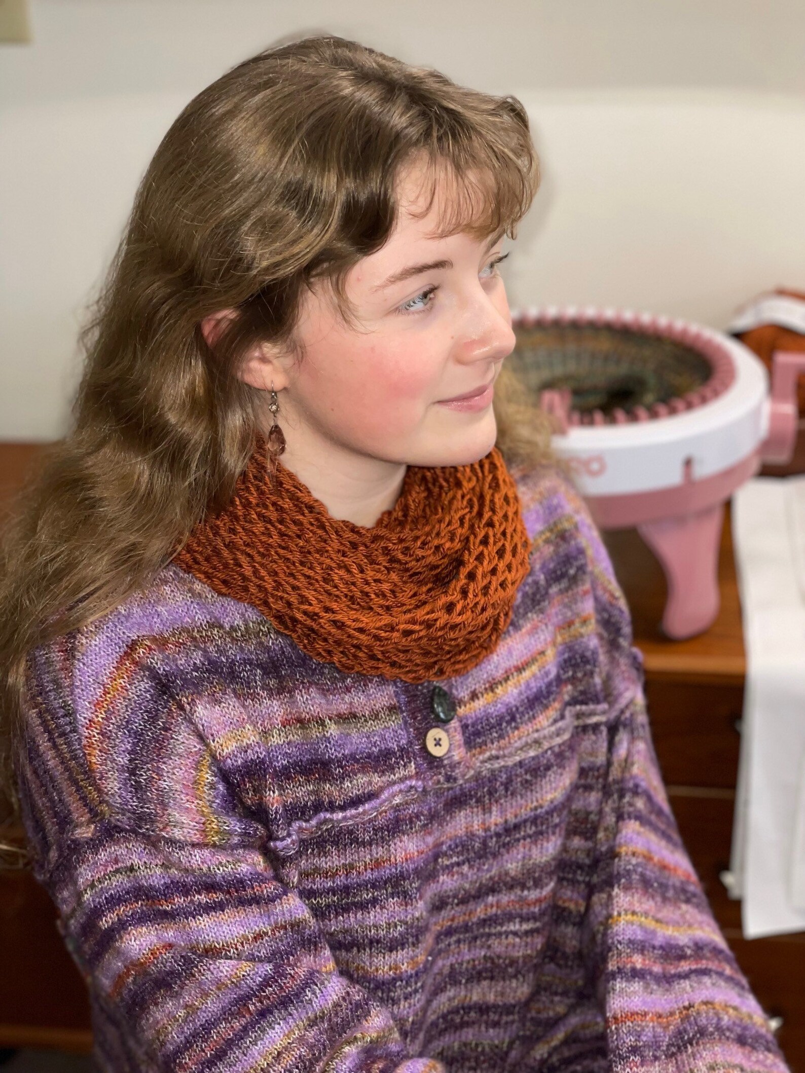 Drop Stitch Infinity Scarf Circular Knitting Machine Pattern Etsy Drop Stitch Infinity Scarf Circular Knitting Machine Pattern Etsy