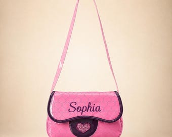 Personalized Kids Purse, Custom Name Toddler Dress Up Bag, Pretend Play Girls Purse