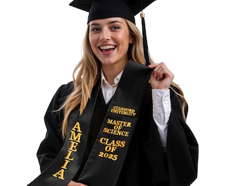 Personalized Graduation Stole with Name, Custom Graduation Sash class of 2025, Customized Graduation Stole, Congratulations Sash 70&#39;&#39;