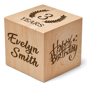 Engraved Wooden Blocks, Personalized Name Wooden Blocks for Birthday,  Announcement Box, Wooden Baby Announcement Sign, Wood Blocks for Baby