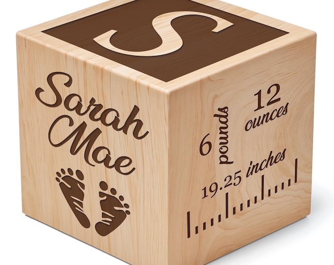 Custom Mini Wood Block Sign: Personalized Text, Black (4 X 3.5