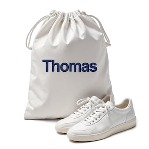 Embroidered Shoe Bag with Custom Name, Portable Drawstrings Travel Shoe Bags, Shoe Organizer, Reusable Space Saving Storage Bags