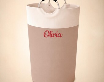 Custom Embroidered Laundry Hamper – Personalized Collapsible Dorm Basket