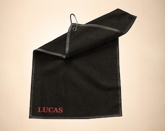 Custom Embroidered Golf Towel – Personalized Microfiber Waffle Towel for Golfers