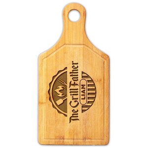 Personalized BBQ Cutting Board: Engraved Bamboo Grill Gift, USA Made