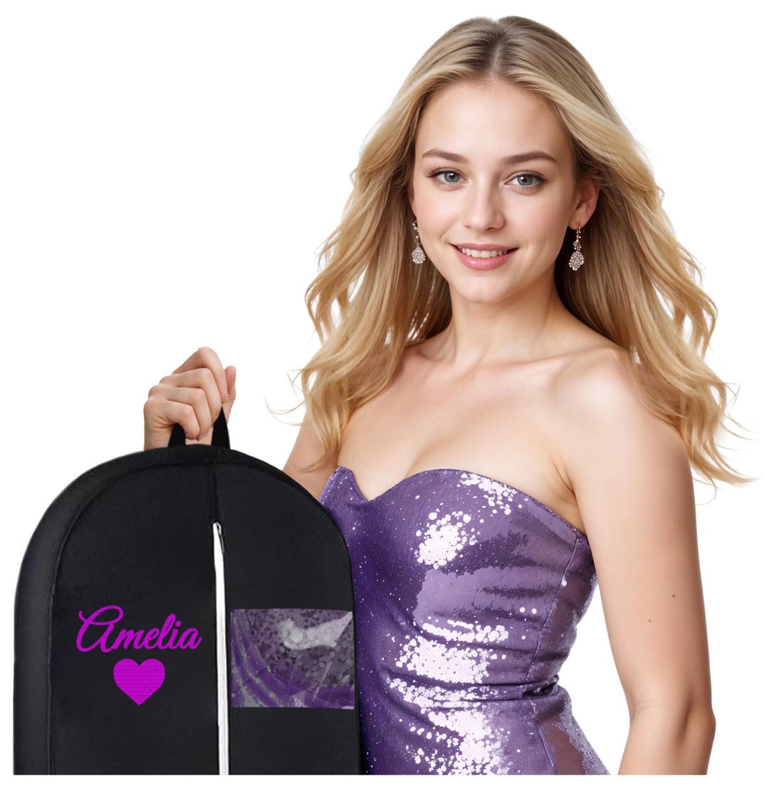 Prom Human Carry Personalized Prom Dress Garment Bag: Embroidered Name, Carry Handles - Etsy