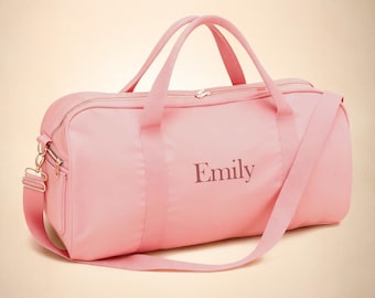 Custom Name Canvas Duffle Bag – Travel, Gym & Overnight Weekender