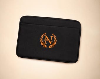 Custom Name Laptop Sleeve – Personalized Cyan Padded Laptop Case