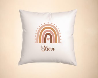 Personalized Rainbow Cushion Cover – Custom Kids Room Decor 18x18