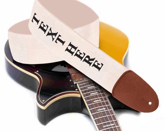 Personalized Guitar Strap, Embroidered Name, Custom Guitar Gift