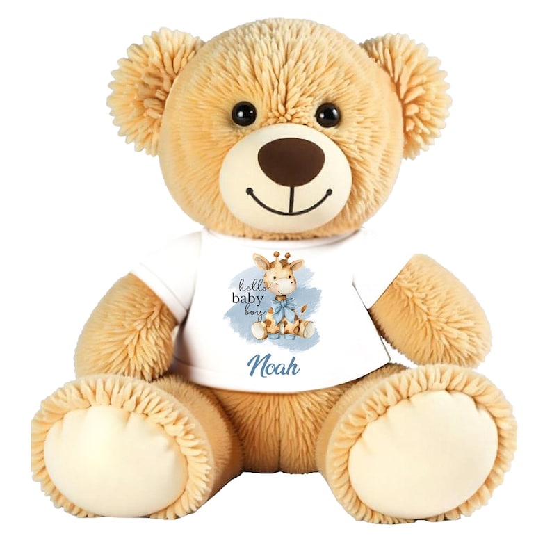 Personalized Baby Shower Teddy Bear, Custom Name Plush Gift - Etsy