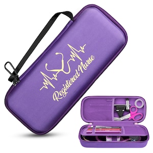 Personalized Stethoscope Case w/ Name, Custom Stethoscope Holder for 3M Littmann Classic III, Nurse Stethoscope Case – Purple
